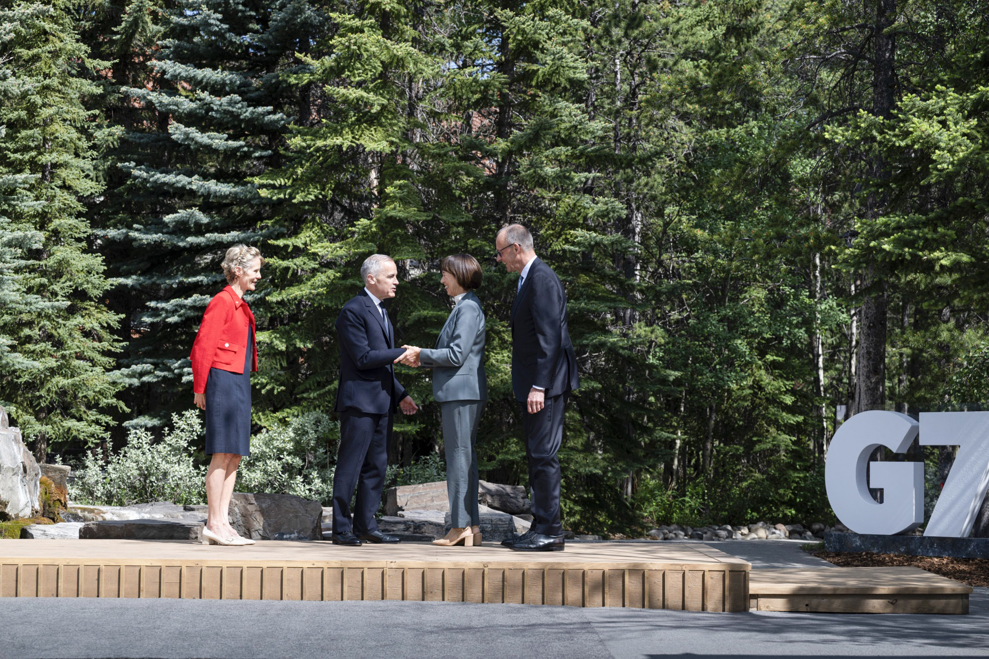 Le chancelier fédéral Friedrich Merz lors de l’ouverture officielle du sommet du G7
