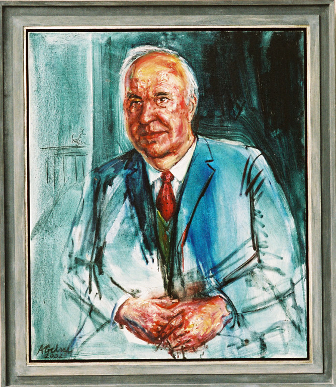 Bundeskanzler Helmut Kohl - Gemälde von Albrecht Gehse.