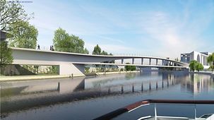 Architektenentwurf Brücke zum Erweiterungsbau