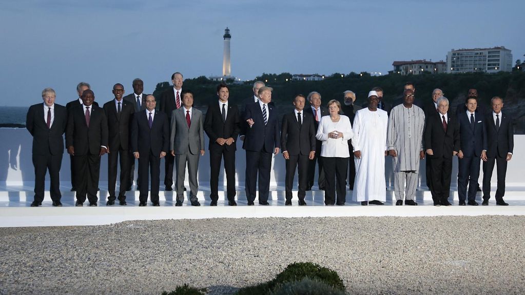 Das Bild zeigt die G7-Staats- und Regierungschefs