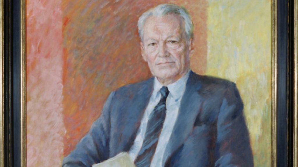 Bundeskanzler Willy Brandt - Gemälde von Oswald Petersen.