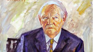 Chancellor Ludwig Erhard – painting by Günter Rittner
