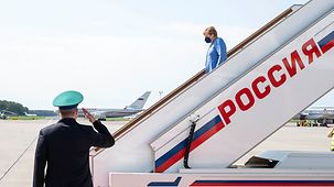 Bundeskanzlerin Angela Merkel in Moskau.