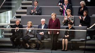 Bundeskanzlerin Angela Merkel bei der konstituierenden Sitzung des 20. Deutschen Bundestags.