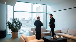 Federal Chancellor Olaf Scholz receives Mark Rutte, Prime Minister of the Netherlands.
