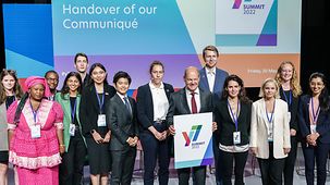 Federal Chancellor Olaf Scholz at the Youth7 Summit.