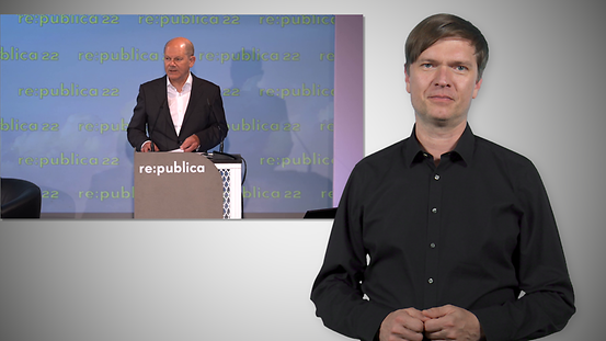 Bundeskanzler Scholz auf der re:publica