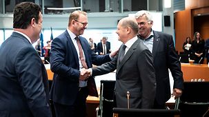 Bundeskanzler Olaf Scholz beim Auftakt der "Allianz für Transformation".