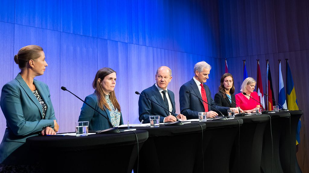 Federal Chancellor Olaf Scholz at the Nordic-German meeting