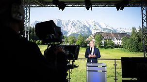 Federal Chancellor Olaf Scholz at the G7 Summit in Elmau.