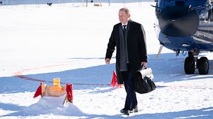 Bundeskanzler Olaf Scholz bei seiner Ankunft zum Weltwirtschaftsforum in Davos.