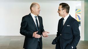 Federal Chancellor Olaf Scholz welcomes Ulf Kristersson, Prime Minister of Sweden.