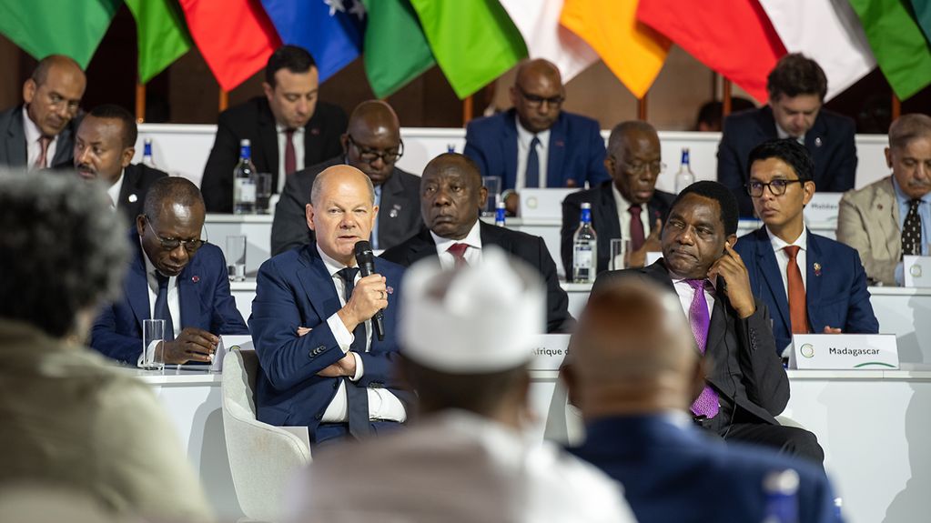 Federal Chancellor Olaf Scholz at the Summit for a New Financial Pact for International Solidarity