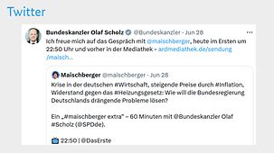 Ich freue mich auf das Gespräch mit @maischberger , heute im Ersten um 22:50 Uhr und vorher in der Mediathek - https://ardmediathek.de/sendung/maisch...