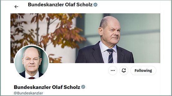 Twitter-Kanal Bundeskanzler Olaf Scholz