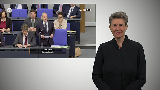 Bundeskanzler Scholz im Plenum des Deutschen Bundestages