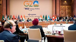 Überblick Sitzung beim G20-Gipfel.