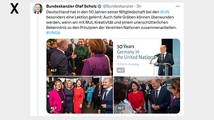 Deutschland - 50 Jahre Mitgliedschaft bei den UN
