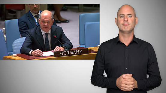 Bundeskanzler Scholz spricht auf dem UN Sicherheitsrat