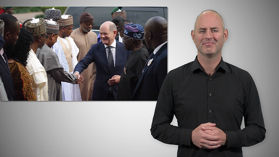 Kanzler Scholz begrüsst Regierungsvertreter in Nigieria