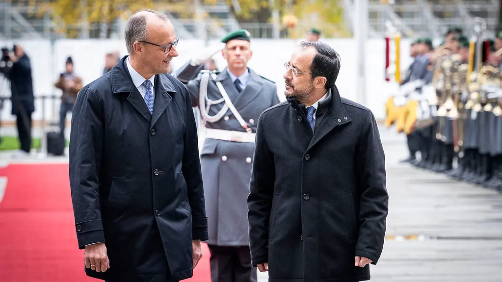 Kanzler Merz und der Staatspräsident Zyperns, Nikos Christodoulidis