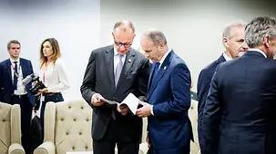Das Foto zeigt Bundeskanzler Friedrich Merz beim G20-Gipfel.