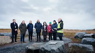 Bundeskanzler Friedrich Merz beim Besuch des Weltraumbahnhofs Andoya Space Port in Norwegen. 