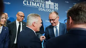 Bundeskanzler Friedrich Merz beim Petersberger Klimadialog.