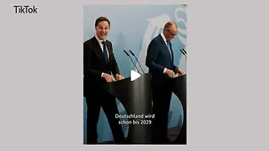 Bundeskanzler Friedrich Merz und NATO-Chef Mark Rutte an Mikrophonpulten.
