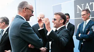 Chancellor Friedrich Merz and French President Emanuel Macron.