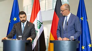 Bundeskanzler Friedrich Merz und Ali Al-Zaidi, Ministerpräsident des Irak.