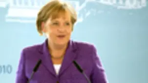 Chancellor Angela Merkel during her opening speech